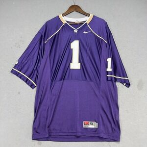 Vintage 2009 Nike Team Issued Washington Huskies Football Jersey Mens XL Purple